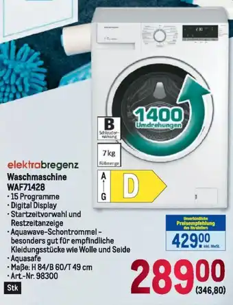 Metro elektrabregenz Waschmaschine WAF71428 Angebot