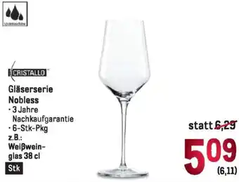 Metro CRISTALLO Gläserserie Nobless Angebot