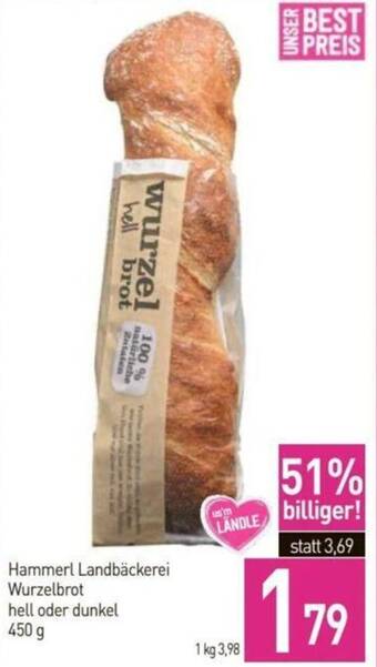 Sutterlüty Hammerl Landbäckerei Wurzelbrot Angebot