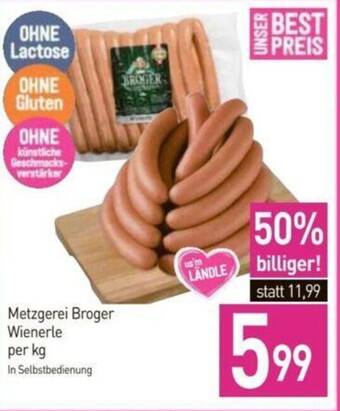 Sutterlüty Metzgerei Broger Wienerle per kg Angebot