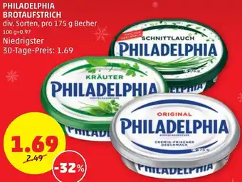 PENNY PHILADELPHIA BROTAUFSTRICH Angebot