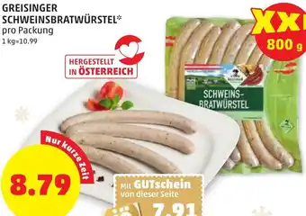 PENNY GREISINGER SCHWEINSBRATWÜRSTEL Angebot