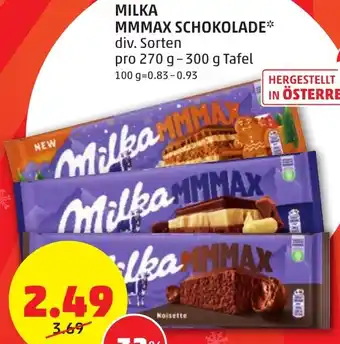 PENNY MILKA MMMAX SCHOKOLADE Angebot