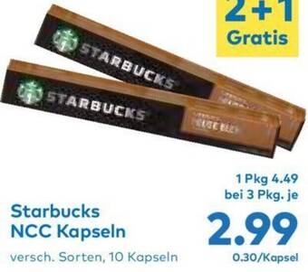T&G Starbucks NCC Kapseln Angebot