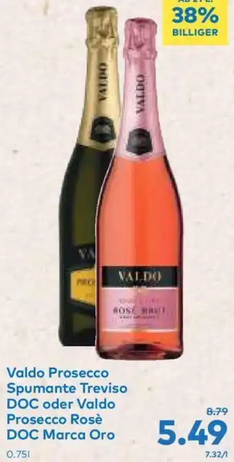 T&G Valdo Prosecco Spumante Treviso DOC oder Valdo Prosecco Rosè DOC Marca Oro Angebot