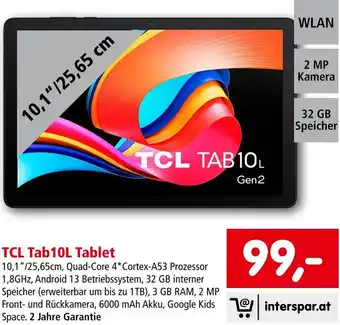 Interspar TCL Tab10L Tablet Angebot