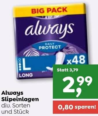 ADEG Always Slipeinlagen Angebot