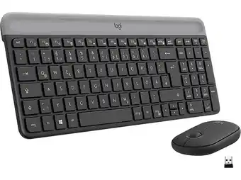 Media Markt Logitech mk470 slim combo, kabelloses tastatur-maus-set, windows pc und laptop kompatibel, grafit Angebot