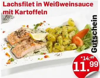 Möbel Ludwig Lachsfilet in Weißweinsauce mit Kartoffeln Angebot
