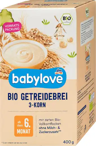 dm Babylove bio getreidebrei 3-korn Angebot