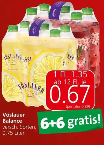 Spar Vöslauer Balance 0,75 Liter Angebot