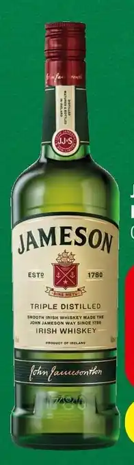 Spar Jameson Irish Whiskey 0.7 Liter Angebot