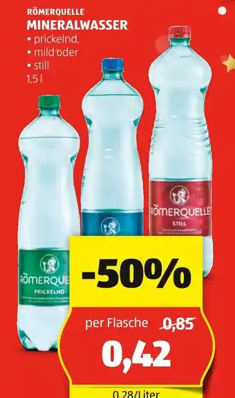 Hofer RÖMERQUELLE MINERALWASSER 1.5 L Angebot