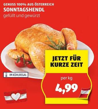 Hofer GENUSS 100% AUS ÖSTERREICH SONNTAGSHENDL Angebot