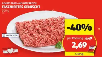 Hofer GENUSS 100% AUS ÖSTERREICH FASCHIERTES GEMISCHT 500 g Angebot