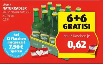 Hofer GÖSSER NATURRADLER 2,0 % Vol. 0,33 l Angebot