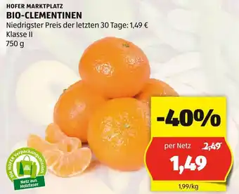 Hofer HOFER MARKTPLATZ BIO-CLEMENTINEN 750 g Angebot