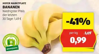 Hofer BANANEN per kg Angebot