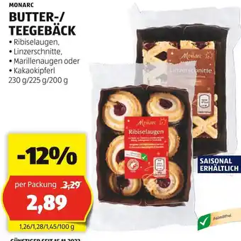 Hofer BUTTER-/ TEEGEBÄCK Angebot