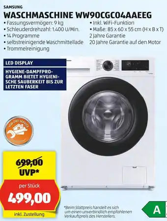 Hofer WASCHMASCHINE WW90CGC04AAEEG Angebot