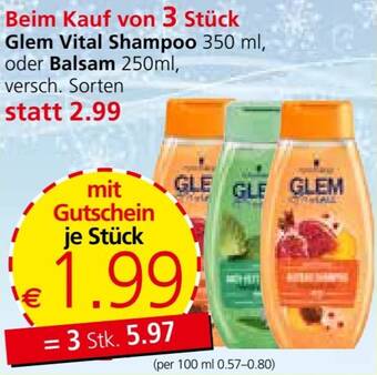 Spar Glem Vital Shampoo Angebot