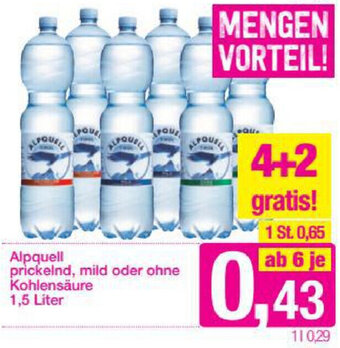 Sutterlüty Alpquell Prickelnd, Mild oder Ohne Kohlensäure 1,5 Liter Angebot