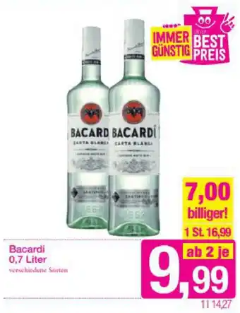 Sutterlüty Bacardi 0,7 Liter Angebot