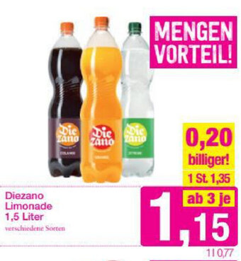 Sutterlüty Diezano Limonade 1,5 Liter Angebot