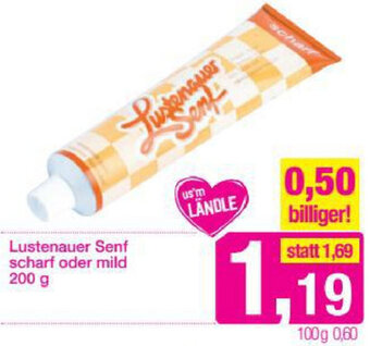 Sutterlüty Lustenauer Senf Scharf Oder Mild 200g Angebot