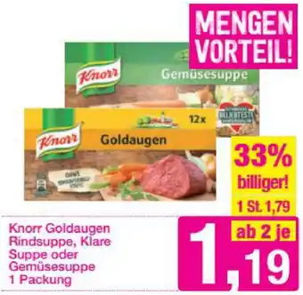 Sutterlüty Knorr Goldaugen Rindsuppe, Klare Suppe oder Gemüsesuppe Angebot