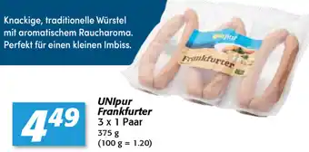 Strasser Markt Unipur Frankfurter 3x1 375 g Angebot