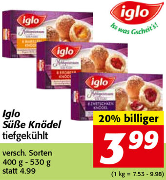 Strasser Markt Iglo Süße Knödel 400-530 g Angebot