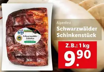 Lidl Schwarzwälder Schinkentück 1kg Angebot