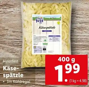 Lidl Käse Spätzle 400 g Angebot