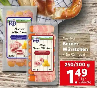 Lidl Berner Würstchen 250/300g Angebot