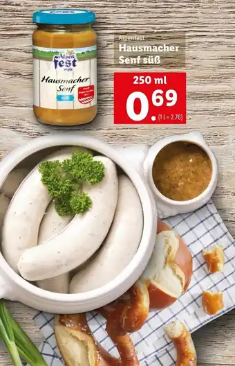 Lidl Hausmascher Senf Süß 250ml Angebot