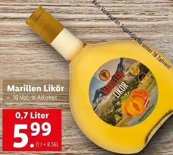 Lidl Marillen Likör 0,75 Liter Angebot