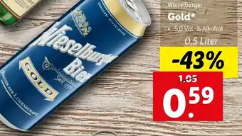 Lidl Wieselburger Gold 0.5 Liter Angebot