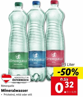 Lidl Mineralwasser 1,5 Liter Angebot