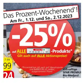 Spar 25% auf alle spar premium produkte spar Angebot