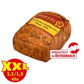 PENNY Kletzl leberkäse classic od. käse-leberkäse od. pikant-käse-leberkäse penny 1 stück Angebot