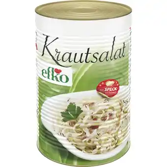 Metro Efko krautsalat mit speck, preisangabe ohne mwst. (preis inkl. mwst. 10,99 €), metro 3.90 kilogramm 1 dose Angebot