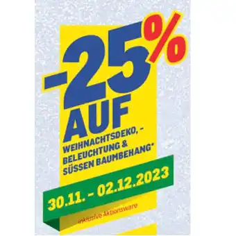 Metro 25% auf weihnachtsdeko,- beleuchtung & süssen baumbehang metro Angebot