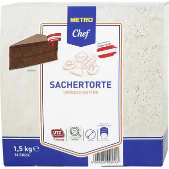 Metro Metro chef sachertorte geschnitten, preisangabe ohne mwst. (preis inkl. mwst. 29,91 €), metro 1 stück Angebot
