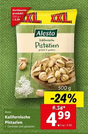 Lidl Kalifornische Pistazien 500g Angebot