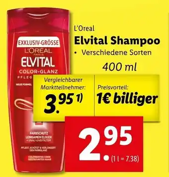 Lidl Elvital Shampoo 400ml Angebot