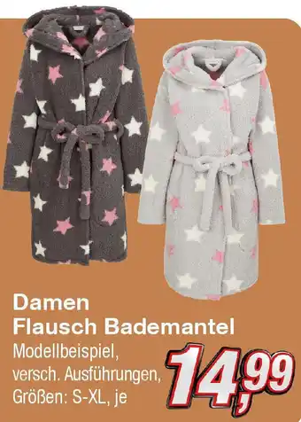 Damen Flausch Bademantel