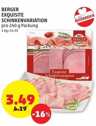 PENNY Berger Exquisite Schinkenvariation 240g Angebot