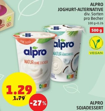 PENNY Alpro Joghurt-Alternative 500g Angebot