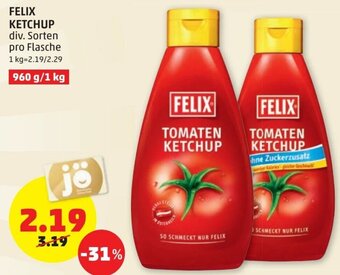 PENNY Felix Ketchup 960g/1 Kg Angebot
